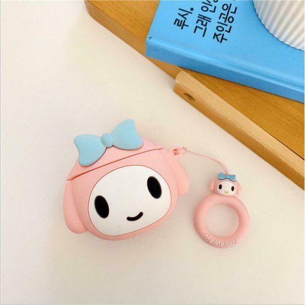 Wholesale Cute Design Cartoon Silicone Cover Skin for Airpod (1 / 2) Charging Case (Pink Doggy)